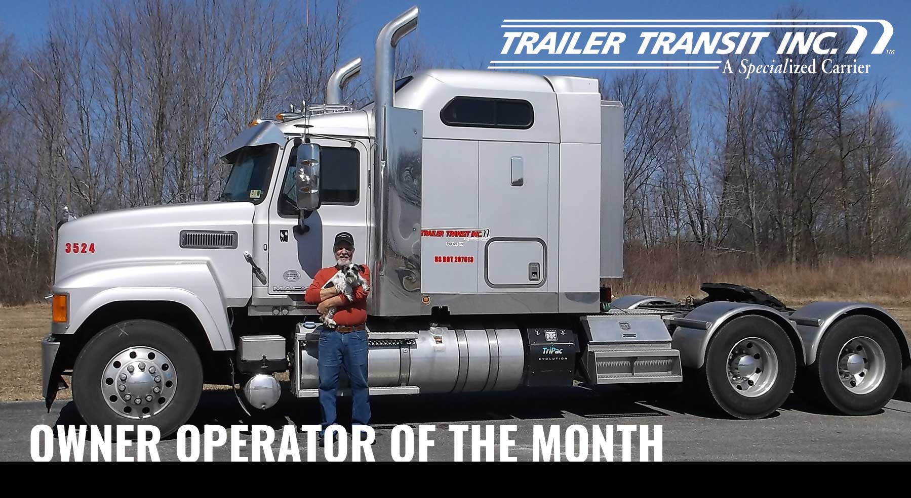 Trailer Transit Inc. | Trailer transit inc owner operator of the month.