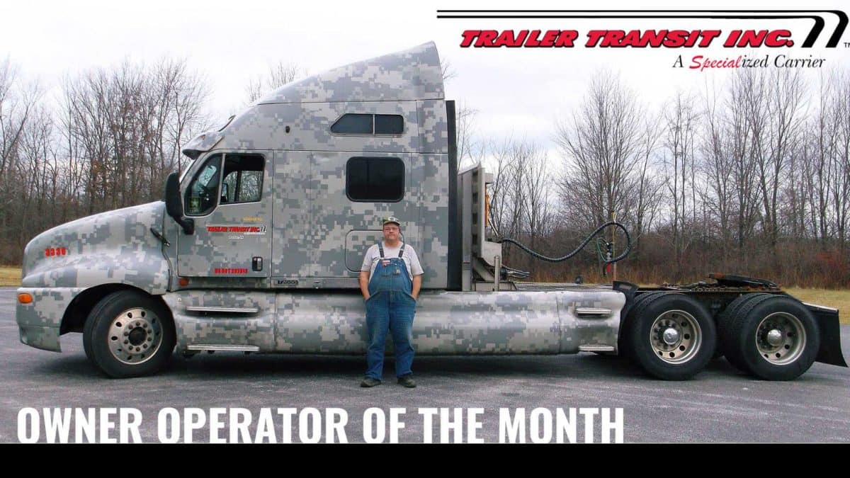 Trailer Transit Inc. Owner Operator of the month for April 2020