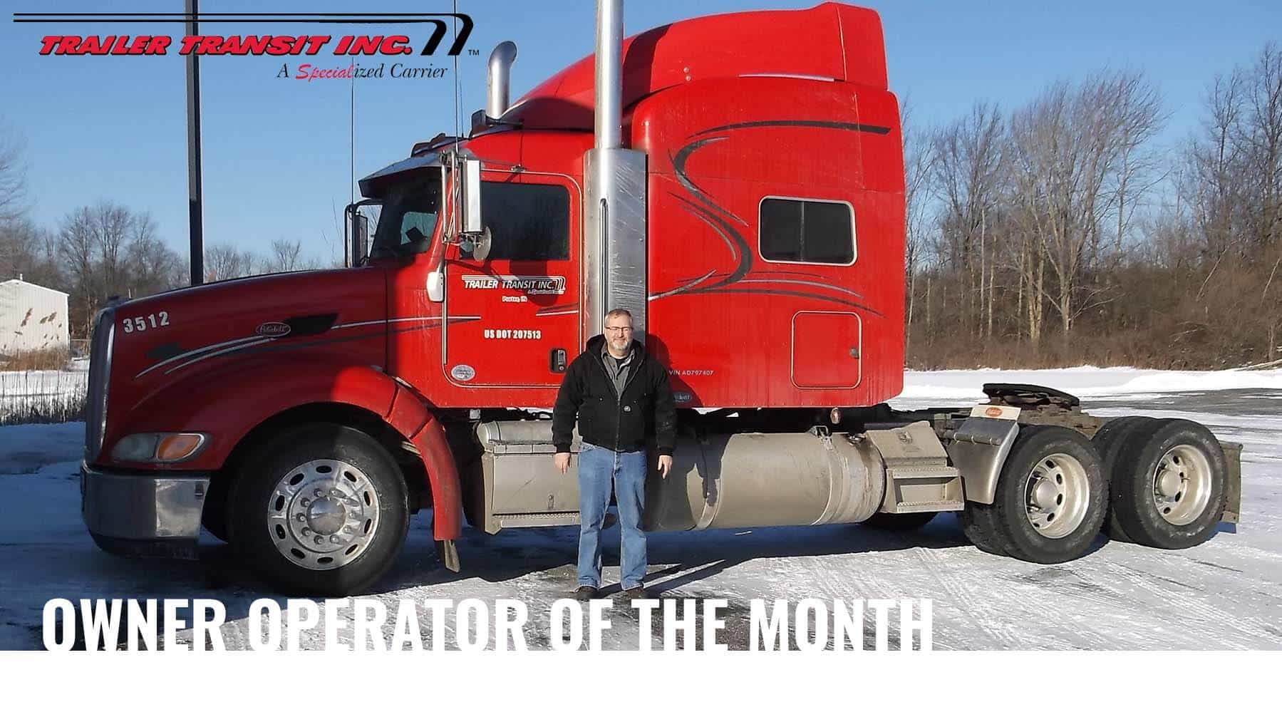 Trailer Transit Inc. July 2019 Owner Operator of the Month