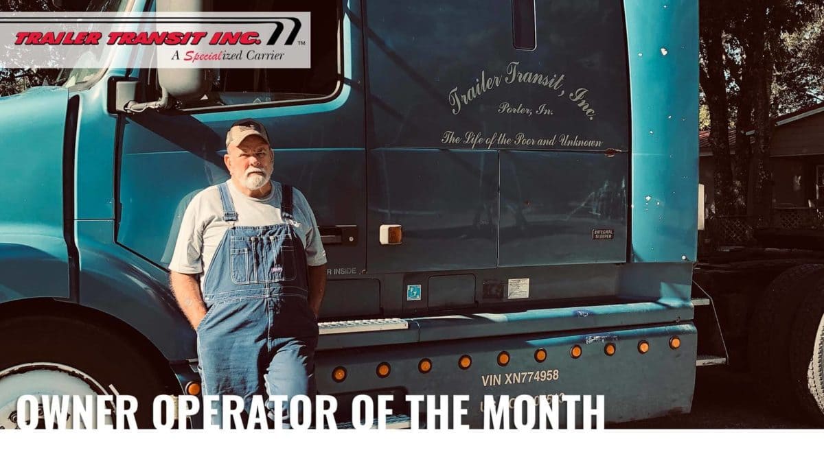 Trailer Transit Inc. Owner Operator of the Month September 2019