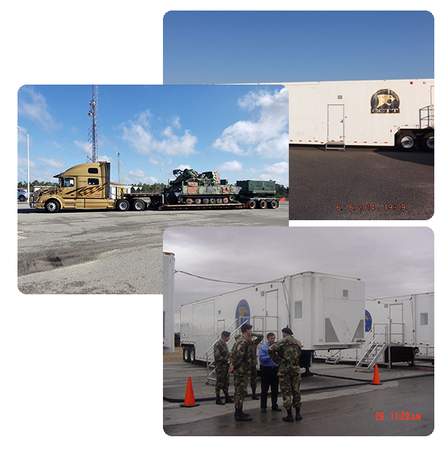 Trailer-Transit_Military-Images (1) collage of Trailer Transit Inc. hauling for the US Military