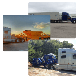 Trailer-Transit_Portable-Machinery-Images (1) Trailer Transit Inc. trucks and loads collage