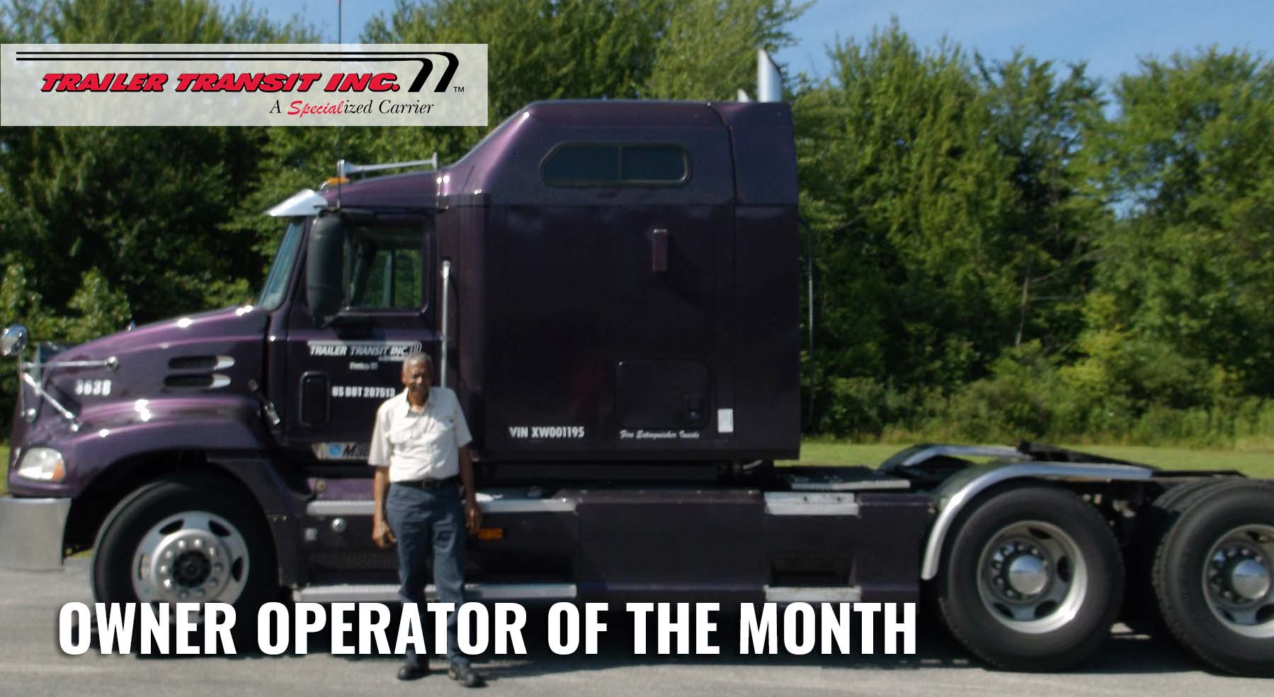 Trailer Transit Inc. Owner Operator of the Month for January 2021