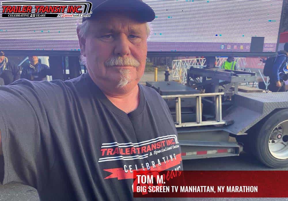 Trailer Transit, Inc Owner Operator Tom at the NY Marathon