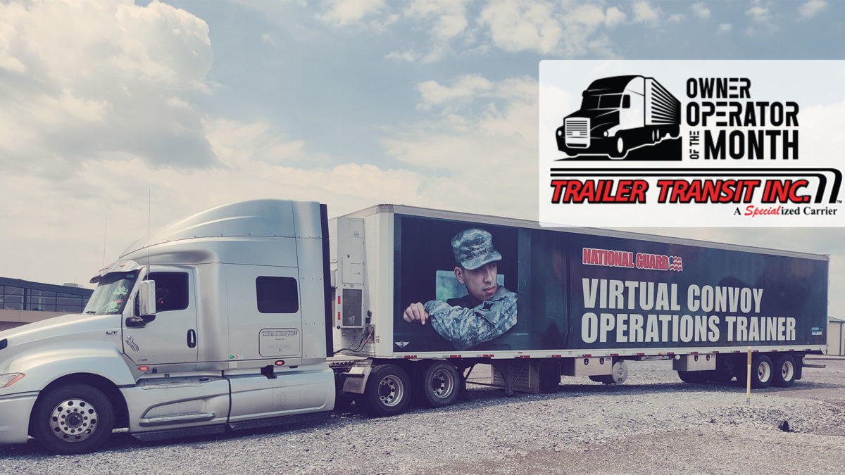 Trailer Transit Inc. | A truck with a sign that says virtual county operations.