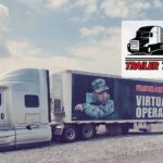 Trailer Transit Inc. | A truck with a sign that says virtual county operations.