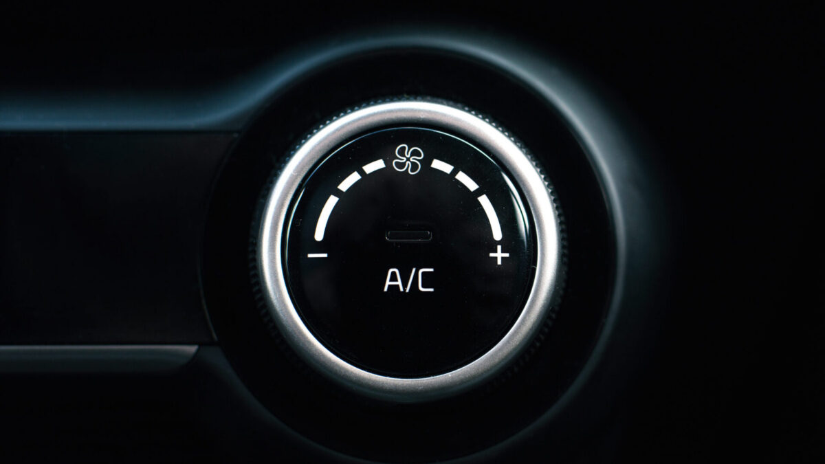 Trailer Transit Inc. | Close-up of truck's AC control.