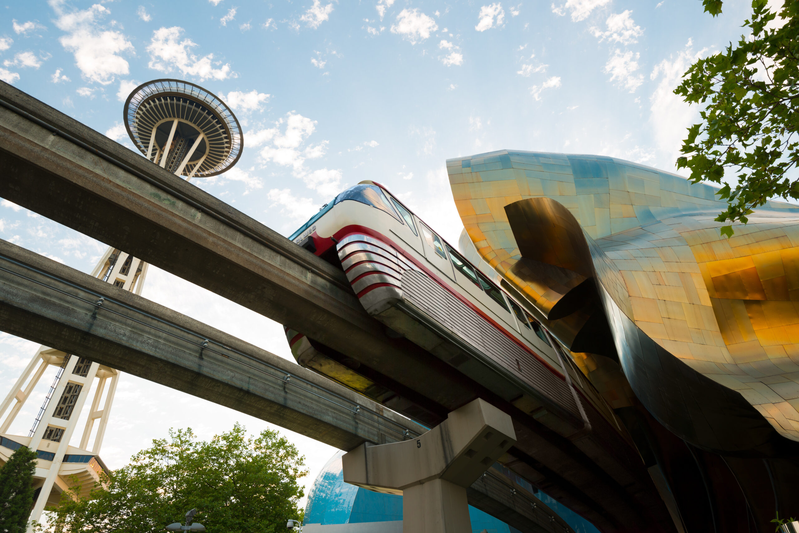 Trailer Transit Inc. | Monorail and EMP Museum at Seattle Center.