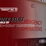 Trailer Transit Inc. | A white emergency operations trailer with overlaid text: "Disaster Relief: The Role of Power-Only Trucking" features the Trailer Transit Inc. logo, highlighting how power-only trucking supports crucial emergency responses.